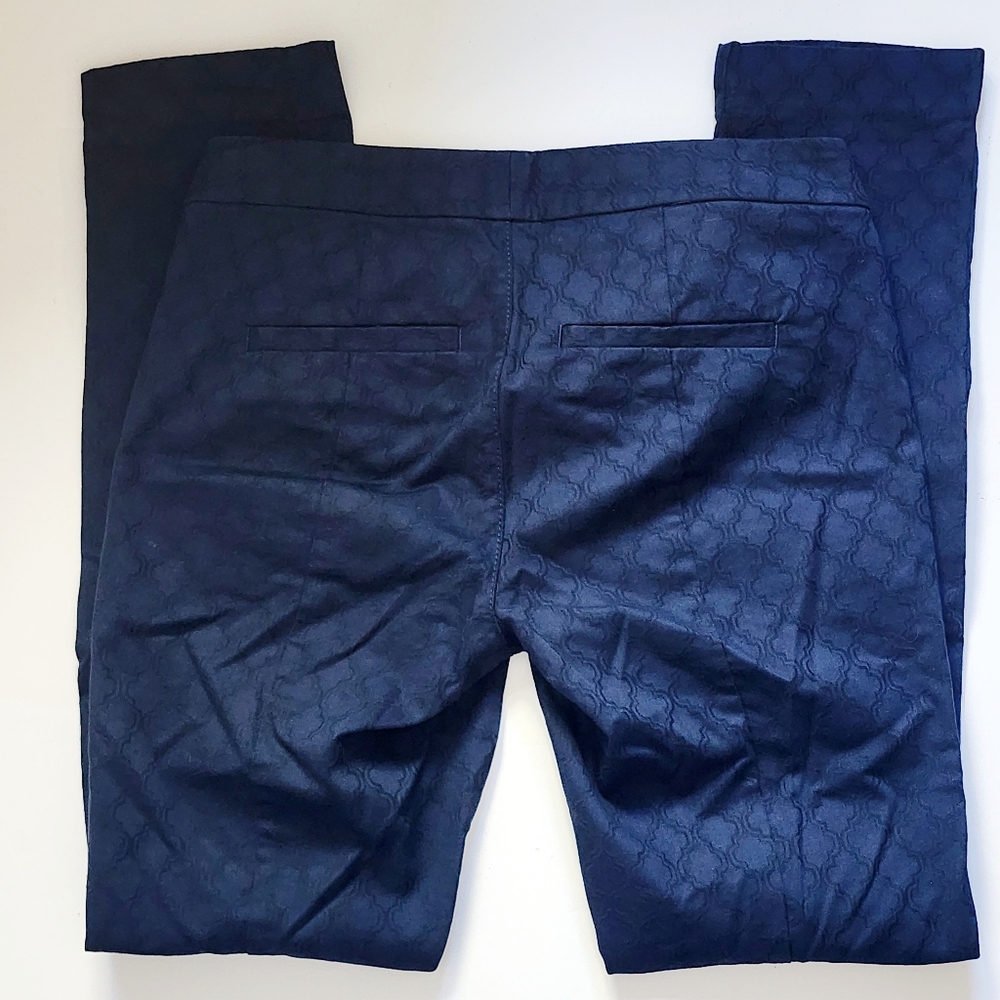 Lily Pulitzer Navy Blue Patterned Skinny Pants Sz 0 - Picture 7 of 12